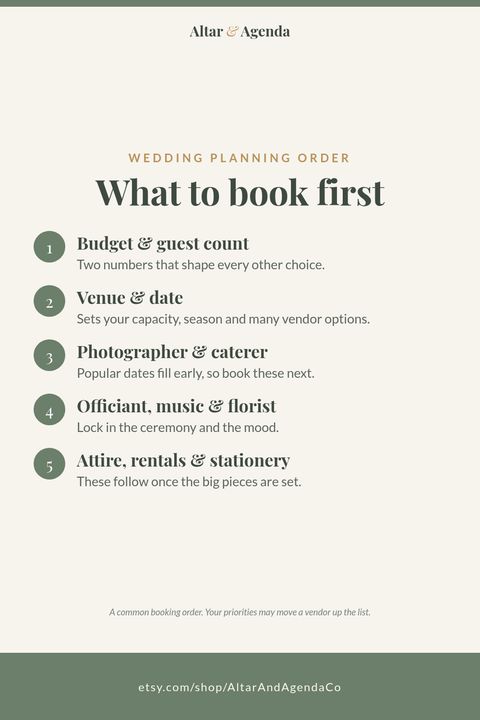 Pinterest graphic: what to book first