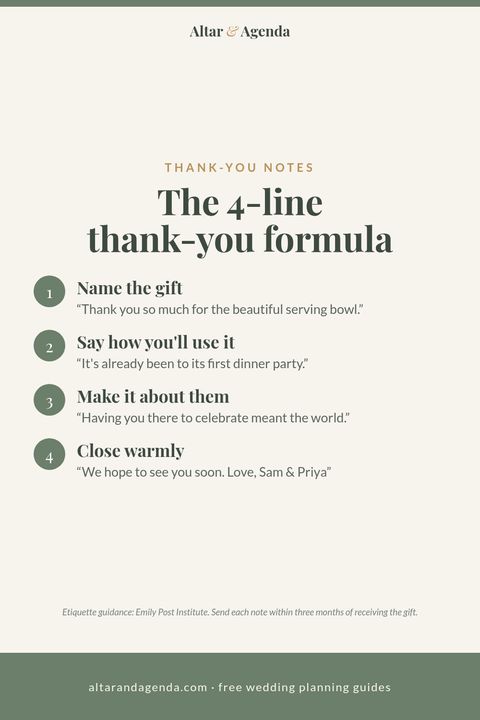 Pinterest graphic: wedding thank you card wording