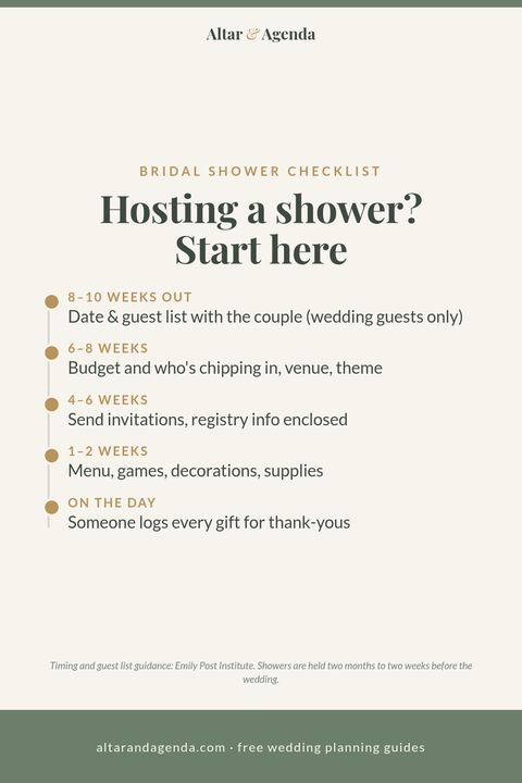 Pinterest graphic: bridal shower checklist